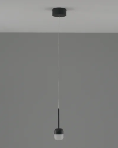Светильник подвесной LED Drop V10863-PL Moderli белый чёрный 1 лампа, основание чёрное в стиле современный  фото 2
