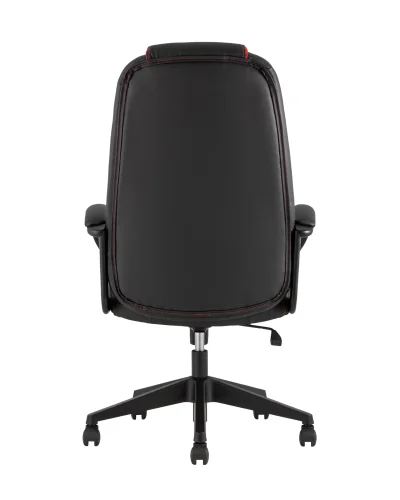 Кресло игровое TopChairs  ST-CYBER 8 RED  (Спинка и сиденье комбо ткань/экокожа, цвет черный/красный УТ000034843 Stool Group, красный/экокожа, ножки/металл/чёрный, размеры - ****655*770 фото 6
