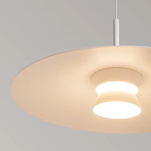 Светильник подвесной LED Platte MOD352PL-L10W3K Maytoni белый на 1 лампу, основание белое в стиле современный хай-тек фото 4