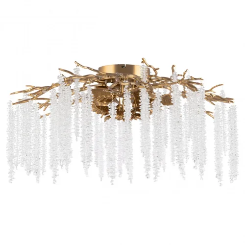 Люстра потолочная Милано-3 23312.850.7.G9.A IB Артемилано прозрачная на 7 ламп, основание бронзовое в стиле флористика современный ветви
