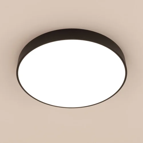 Светильник потолочный LED RGB с пультом Купер CL72495G1 Citilux белый 1 лампа, основание чёрное в стиле современный хай-тек минимализм с пультом фото 3