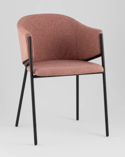 Стул обеденный Carmel, пыльно-розовый УТ000039557 Stool Group, розовый/шенилл, ножки/металл/чёрный, размеры - *790***540*600 фото 7