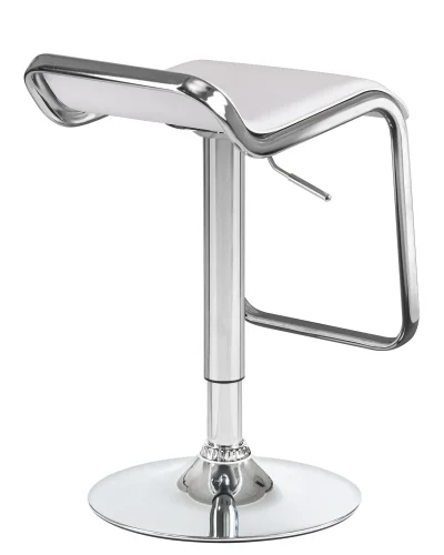 Стул барный набор 2 шт. SET-2 3021-LM CRACK, цвет сиденья белый, цвет основания хром Dobrin, /экокожа, ножки/металл/хром, размеры - 680*890***385*480 фото 5