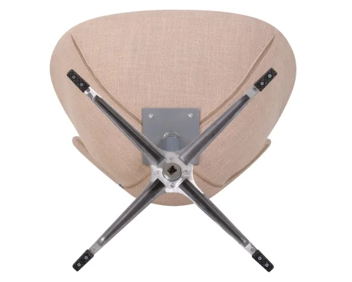 Кресло дизайнерское 69A-LMO SWAN, цвет сиденья бежевый (IF1), алюминиевое основание Dobrin, бежевый/ткань, ножки/металл/алюминий, размеры - ****710*600 фото 7