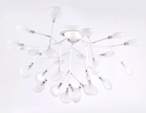 Люстра потолочная TR3011 Ambrella light белая на 27 ламп, основание белое в стиле современный  фото 6