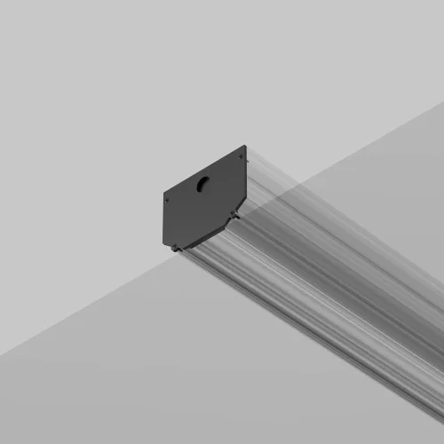 Комплект заглушек к шинопроводу для монтажа в натяжной ПВХ потолок Magnetic track system Exility TRA034EC-SCH-42B Maytoni чёрный в стиле хай-тек современный для светильников серии Magnetic track system Exility встраиваемый exility тонкая магнитная фото 4