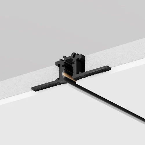 Шинопровод встраиваемый под шпаклевку 1 м Magnetic track system Levity TRX184-131B Maytoni чёрный в стиле современный хай-тек для светильников серии Magnetic track system Levity встраиваемый шинопровод levity магнитная фото 2