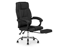Компьютерное кресло Born black 15345 Woodville, чёрный/экокожа, ножки/металл/хром, размеры - *1120***610*