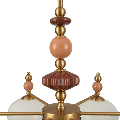 Люстра потолочная Piccolo 8425/8C Lumion белая на 8 ламп, основание бронзовое в стиле классический фото 6 Люстра потолочная Piccolo 8425/8C Lumion белая на 8 ламп, основание бронзовое в стиле классический фото 6