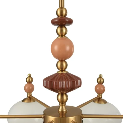 Люстра потолочная Piccolo 8425/8C Lumion белая на 8 ламп, основание бронзовое в стиле классический фото 6