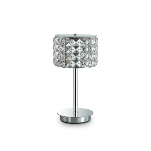 Настольная лампа ROMA TL1 Ideal Lux прозрачная 1 лампа, основание хром металл в стиле современный 