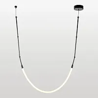 Светильник подвесной LED Skew LSP-7317 Lussole белый на 1 лампу, основание чёрное в стиле хай-тек современный 