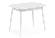 Стеклянный стол Калверт белый 551083 Woodville столешница белая из стекло лдсп