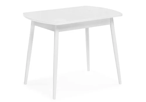 Стеклянный стол Калверт белый 551083 Woodville столешница белая из стекло лдсп