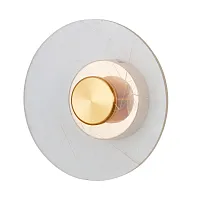 Бра LED Конти 488026001 DeMarkt прозрачный на 1 лампу, основание золотое в стиле 