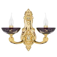 Бра Barcato 697622 Osgona фиолетовый без плафона 2 лампы, основание золотое в стиле арт-деко 