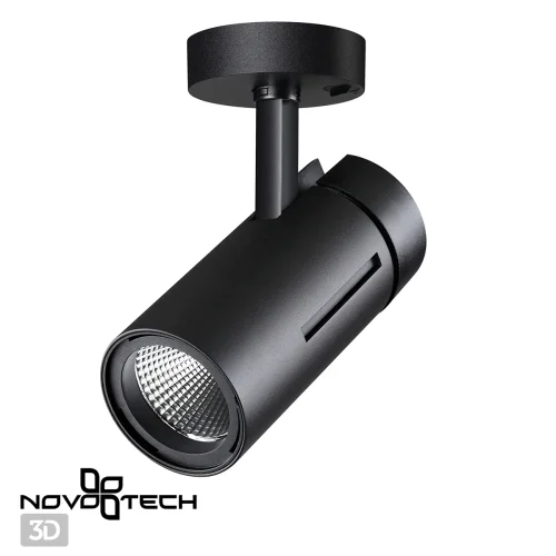 Светильник накладной LED Dep 358597 Novotech чёрный 1 лампа, основание чёрное в стиле современный хай-тек круглый фото 3