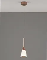 Светильник подвесной LED Leina V10870-PL Moderli прозрачный 1 лампа, основание коричневое в стиле модерн 