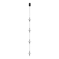 Светильник подвесной LED Zenith SL6231.403.04 ST-Luce прозрачный на 4 лампы, основание чёрное в стиле минимализм 