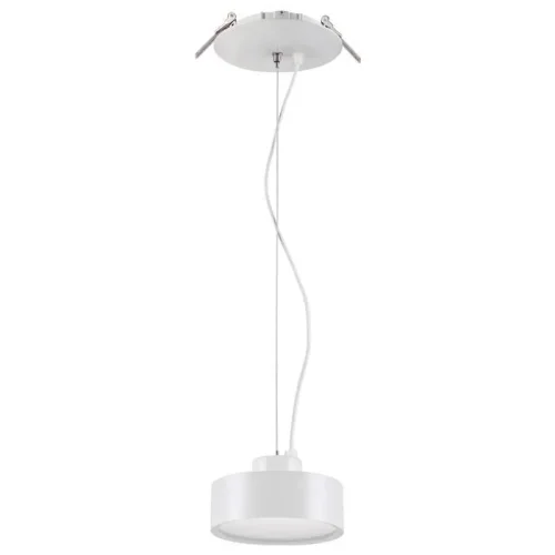 Подвес встраиваемый LED PROMETA 357882 Novotech белый на 1 лампу, основание белое в стиле современный встраиваемый