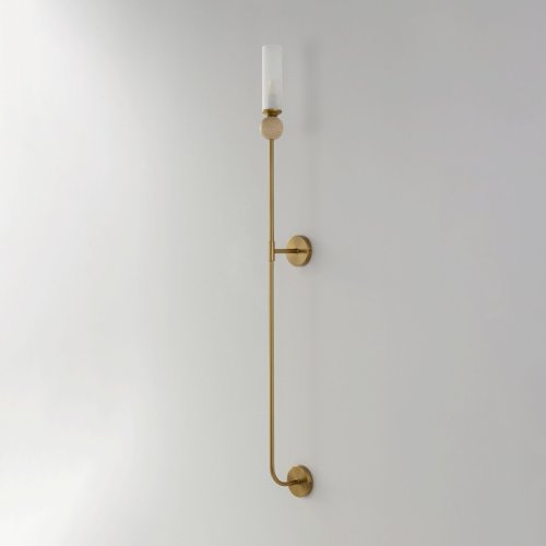 Бра SIMPLY AP1.2 BRASS Crystal Lux белый на 1 лампу, основание латунь в стиле минимализм фото 5