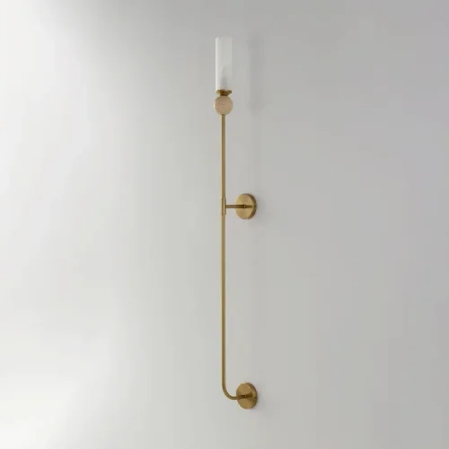 Бра SIMPLY AP1.2 BRASS Crystal Lux белый на 1 лампу, основание латунь в стиле минимализм фото 2 Бра SIMPLY AP1.2 BRASS Crystal Lux белый на 1 лампу, основание латунь в стиле минимализм фото 2