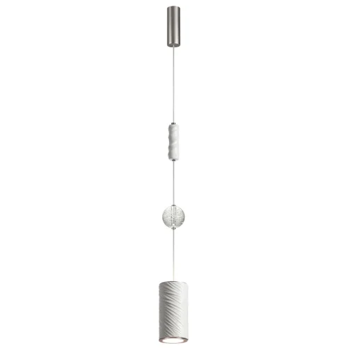Светильник подвесной Riviera 5451/18L Odeon Light белый на 1 лампу, основание никель в стиле современный классический фото 2 Светильник подвесной Riviera 5451/18L Odeon Light белый на 1 лампу, основание никель в стиле современный классический фото 2