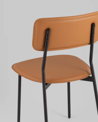 Стул обеденный Mikkie, коричневый УТ000039228 Stool Group, коричневый/экокожа, ножки/металл/чёрный, размеры - ***** фото 6