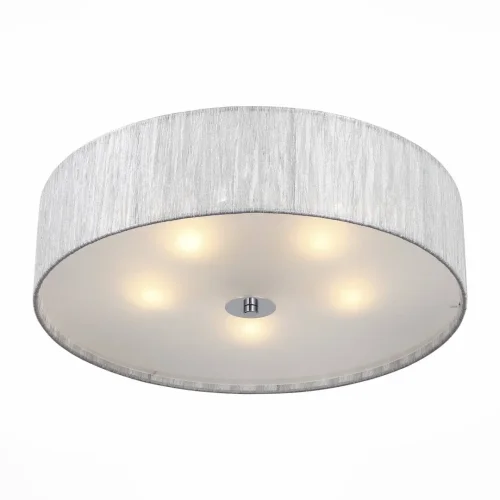 Люстра потолочная RONDELLA SL357.102.05 St-Luce серая на 5 ламп, основание хром в стиле современный 