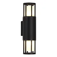 Настенный светильник уличный Mesa SL9017.401.02 ST-Luce уличный IP65 чёрный на 2 лампы, плафон белый в стиле современный GU10