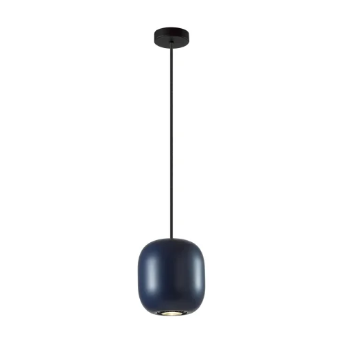 Светильник подвесной Cocoon 5060/1CA Odeon Light синий 1 лампа, основание чёрное в стиле современный шар фото 3
