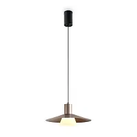 Светильник подвесной LED Fari FR5600PL-L5MG Freya матовый золото на 1 лампу, основание чёрное в стиле современный лофт 