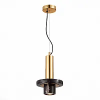 Светильник подвесной Pietra SL1210.403.01 ST-Luce чёрный золотой 1 лампа, основание золотое в стиле современный 