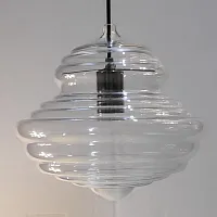 Светильник подвесной Neverending 204087-22 ImperiumLoft прозрачный 1 лампа, основание чёрное в стиле минимализм лофт современный 