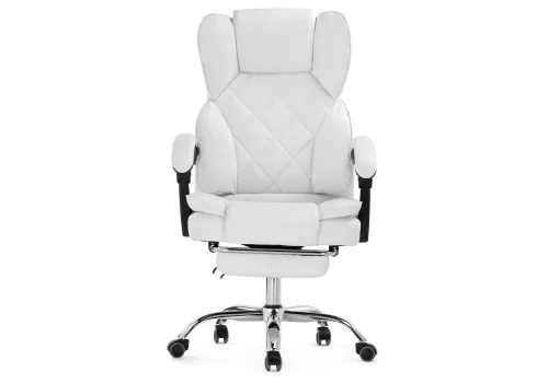 Компьютерное кресло Kolson whitе 15342 Woodville, белый/экокожа, ножки/металл/хром, размеры - *1240***640*680 фото 3