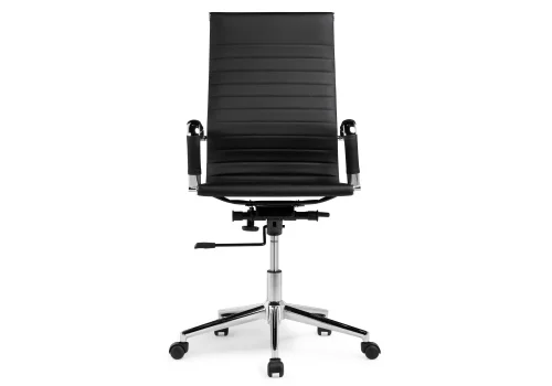 Компьютерное кресло Reus black / chrome 15211 Woodville, чёрный/экокожа, ножки/металл/хром, размеры - *1140***620*650 фото 3