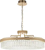 Люстра подвесная LED Visconte 4304-8P Favourite прозрачная на 1 лампу, основание золотое в стиле классический 
