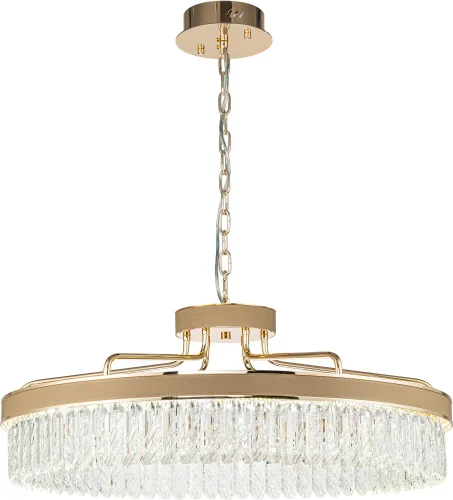 Люстра подвесная LED Visconte 4304-8P Favourite прозрачная на 1 лампу, основание золотое в стиле классический 