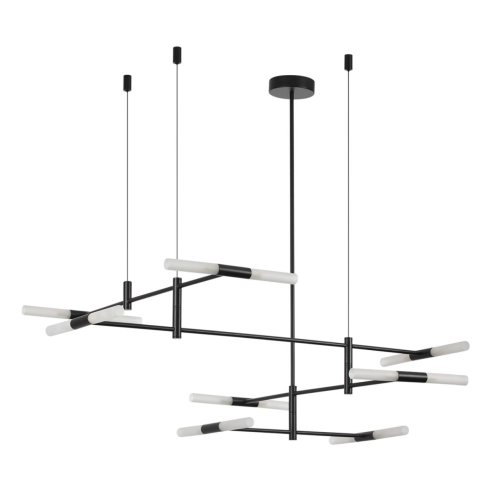 Светильник подвесной Soho 4307/16 Odeon Light белый на 16 ламп, основание чёрное в стиле хай-тек квадраты