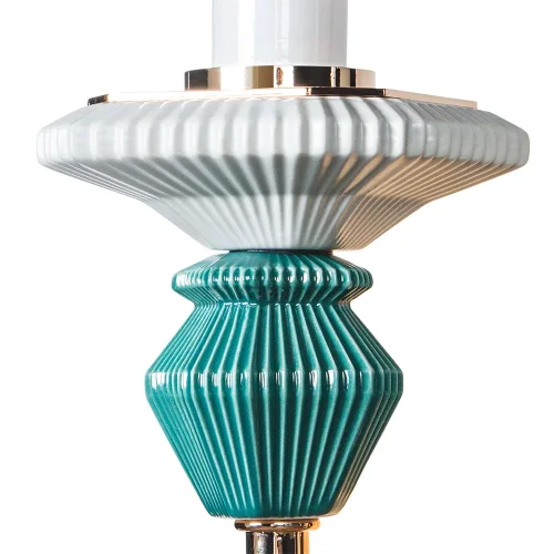 Бра LED Capello 4947/01 AP-2 Divinare белый на 1 лампу, основание золотое зелёное в стиле арт-деко современный фото 2