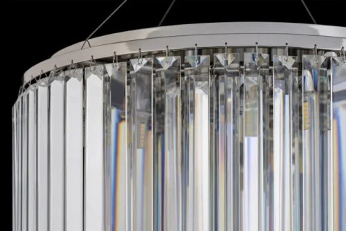 Люстра подвесная хрустальная Enio E 1.5.D50.101 NP Arti Lampadari прозрачная на 8 ламп, основание никель в стиле классический  фото 2