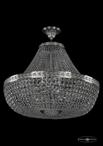 Люстра потолочная хрустальная 19111/H1/70IV Ni Bohemia Ivele Crystal прозрачная на 22 лампы, основание никель в стиле классический sp