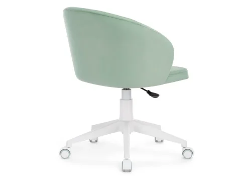 Компьютерное кресло Пард confetti aquamarine 464233 Woodville, зелёный/велюр, ножки/пластик/белый, размеры - *870***590*600 фото 5