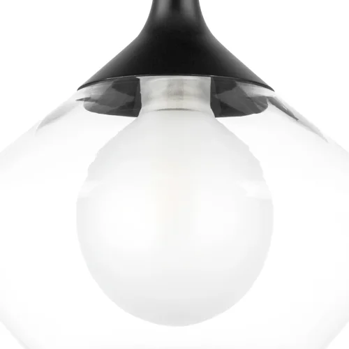 Светильник подвесной Vetro 801202 Lightstar прозрачный 1 лампа, основание чёрное в стиле современный арт-деко  фото 8