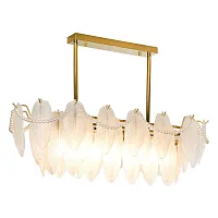 Люстра потолочная Hesperia LSP-8840 Lussole белая на 8 ламп, основание золотое в стиле современный 