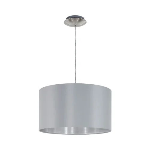 Светильник подвесной MASERLO 31601 Eglo серый 1 лампа, основание серое никель в стиле современный 