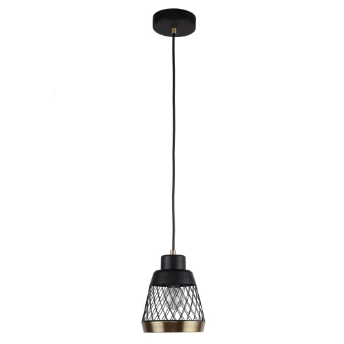 Светильник подвесной лофт Entresol 2346-1P F-promo чёрный латунь 1 лампа, основание чёрное в стиле лофт  фото 2
