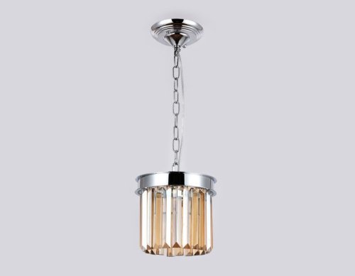 Светильник подвесной TR5102 Ambrella light янтарный 1 лампа, основание хром в стиле современный классический  фото 3