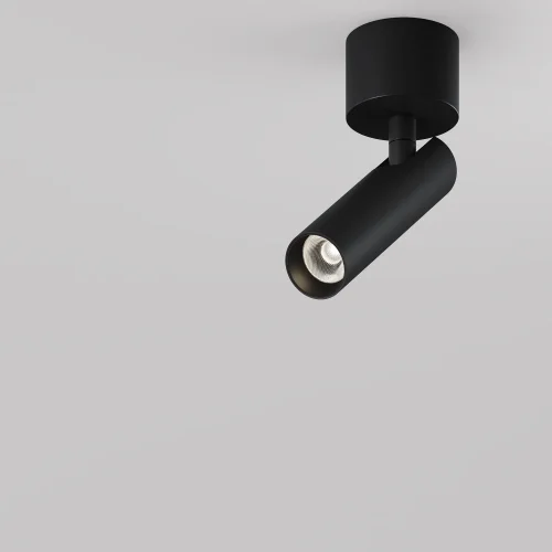 Светильник точечный LED Focus T C141CL-L125-6W4K-B Maytoni чёрный на 1 лампу, основание чёрное в стиле современный хай-тек трубочки фото 3