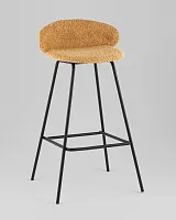 Стул барный Nita, букле охра УТ000040263 Stool Group, жёлтый/букле, ножки/металл/чёрный, размеры - *****